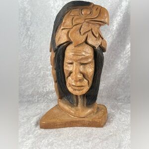 Thomas B Maracle Signed Indigenous Cast Sculpture
